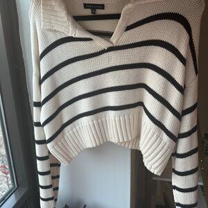 kendall and kylie striped cropped sweater